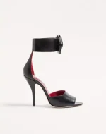 Valentino Drip Rose Kidskin Sandal With Crystals 105Mm